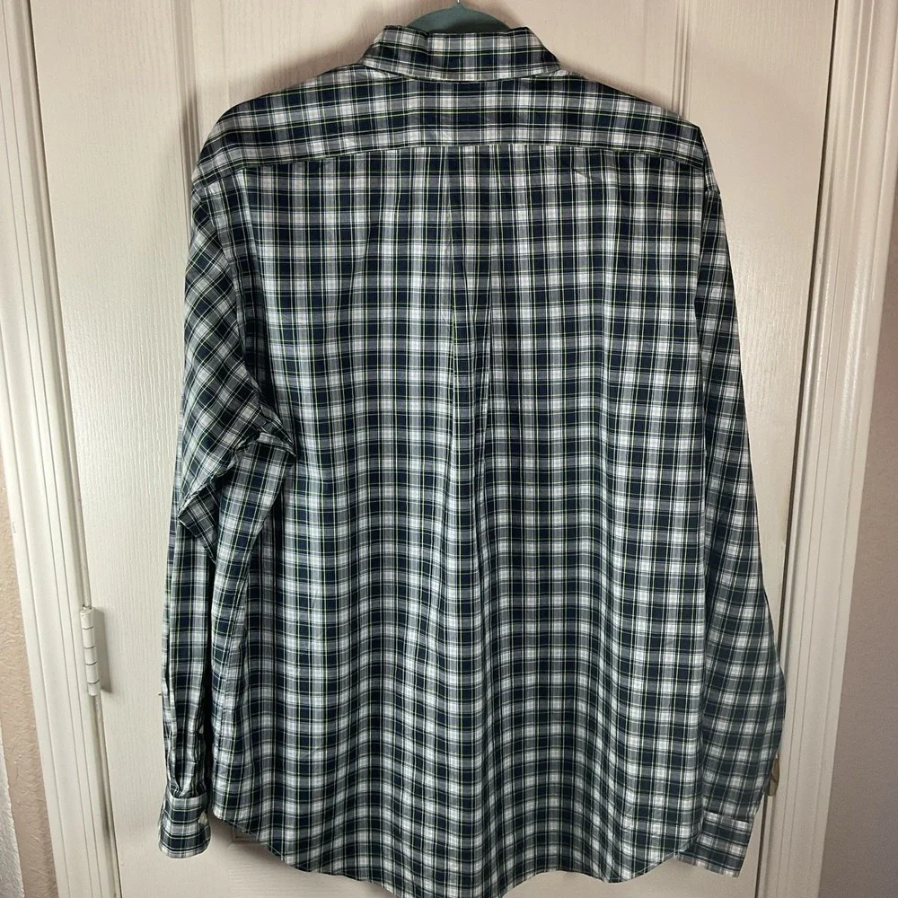 Polo Ralph Lauren Men's Large‎ Button Up Shirt Long Sleeve 100% Cotton Green